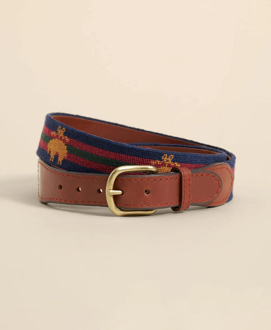 Smathers & Branson Needlepoint Golden Fleece® Belt | Brooks Brothers outlet