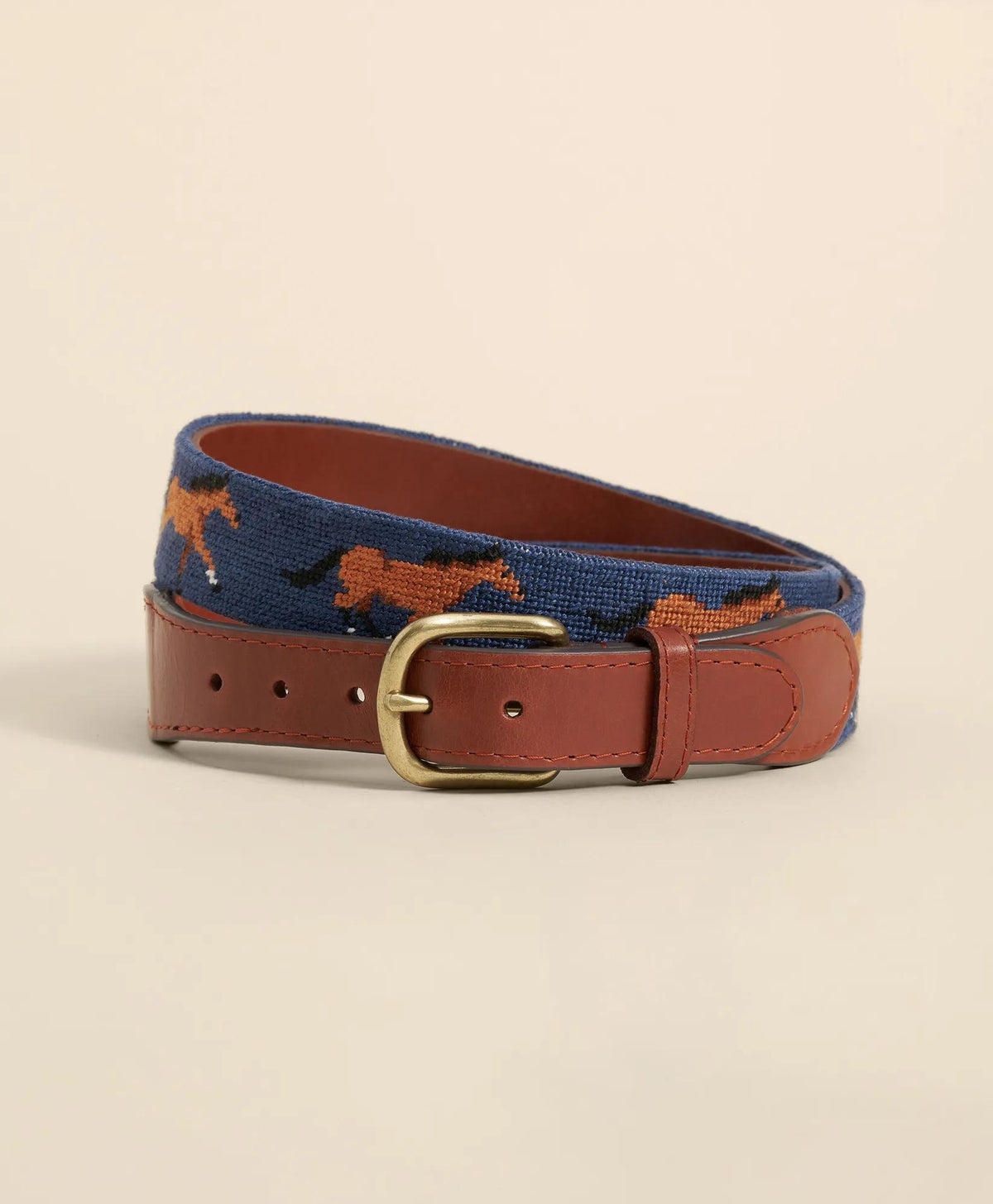 Smathers & Branson Needlepoint Horse Belt | Brooks Brothers online shop