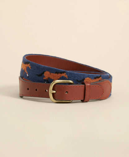 Smathers & Branson Needlepoint Horse Belt | Brooks Brothers online shop