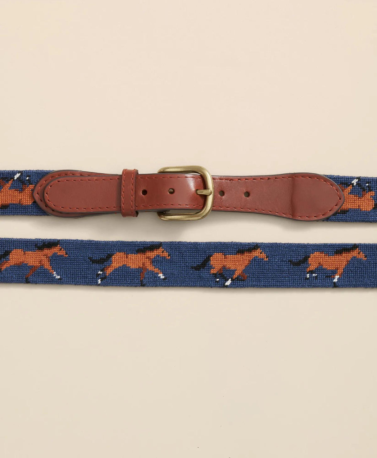 Smathers & Branson Needlepoint Horse Belt | Brooks Brothers online shop