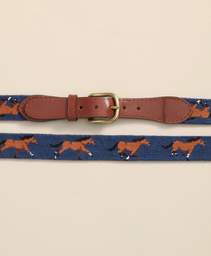 Smathers & Branson Needlepoint Horse Belt | Brooks Brothers online shop