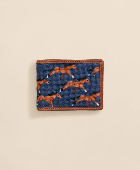Smathers & Branson Needlepoint Horse Wallet | Brooks Brothers outlet