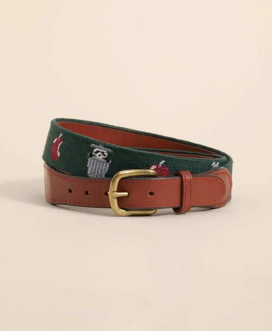 Smathers & Branson Needlepoint Racoon Belt | Brooks Brothers sale
