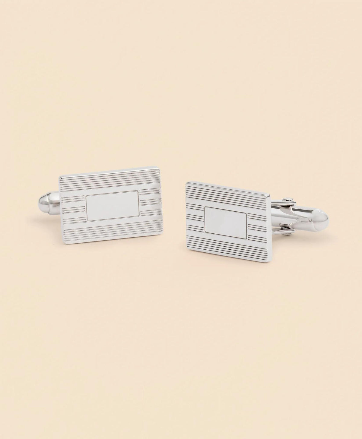 Sterling Silver Engravable Rhodium-Plated Cufflinks | Brooks Brothers outlet
