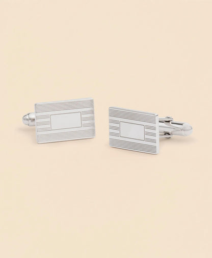 Sterling Silver Engravable Rhodium-Plated Cufflinks | Brooks Brothers outlet