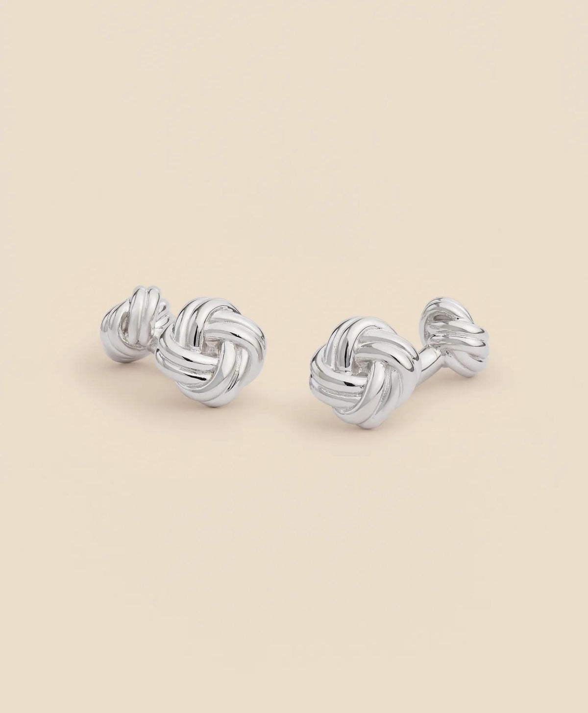 Sterling Silver Rhodium-Plated Knot Cufflinks | Brooks Brothers outlet