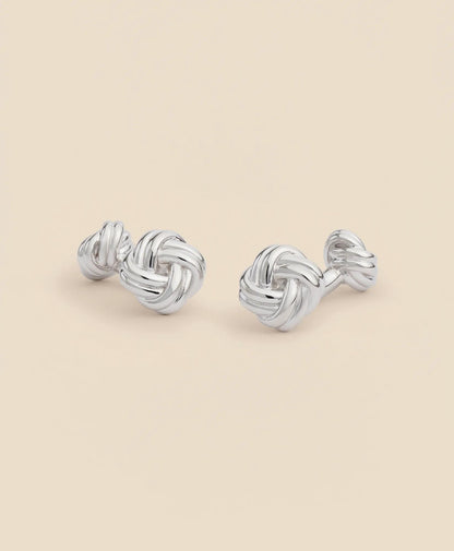 Sterling Silver Rhodium-Plated Knot Cufflinks | Brooks Brothers outlet