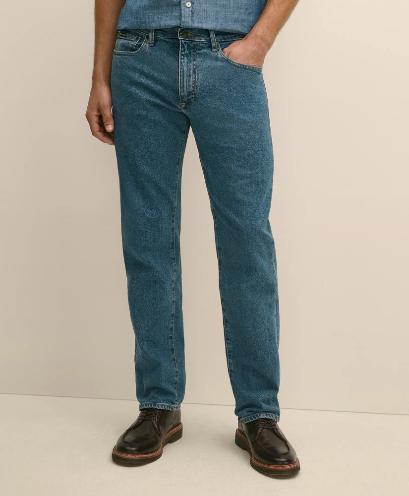 Straight Fit Denim Jeans | Brooks Brothers outlet