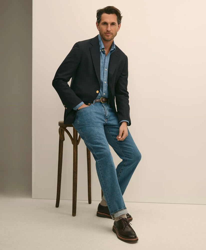 Straight Fit Denim Jeans | Brooks Brothers outlet