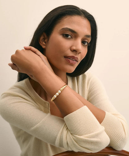 Stretch Faux-Pearl Bracelet with Gold-Plated Rope Detail | Brooks Brothers sale