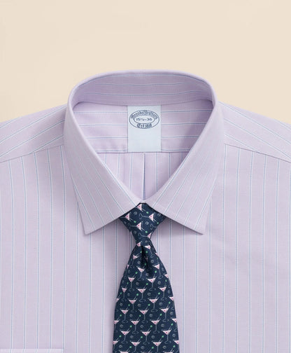 Stretch Supima® Cotton Non-Iron Royal Oxford Ainsley Collar, Striped Dress Shirt | Brooks Brothers online shop