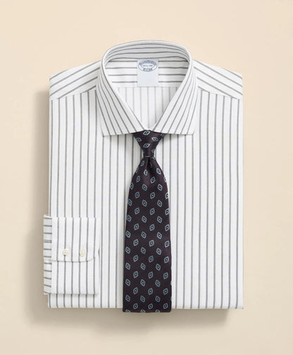 Stretch Supima® Cotton Non-Iron Twill English Spread Collar, Bold Stripe Dress Shirt | Brooks Brothers for sale