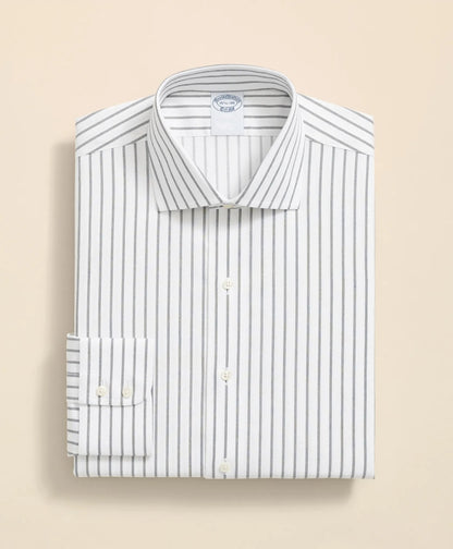 Stretch Supima® Cotton Non-Iron Twill English Spread Collar, Bold Stripe Dress Shirt | Brooks Brothers for sale