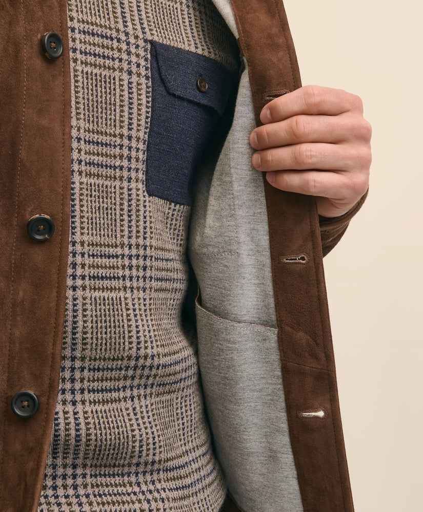 Suede Trucker Jacket | Brooks Brothers online shop