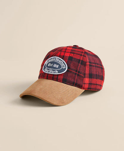 Suede Wool-Blend Plaid Baseball Cap | Brooks Brothers discount