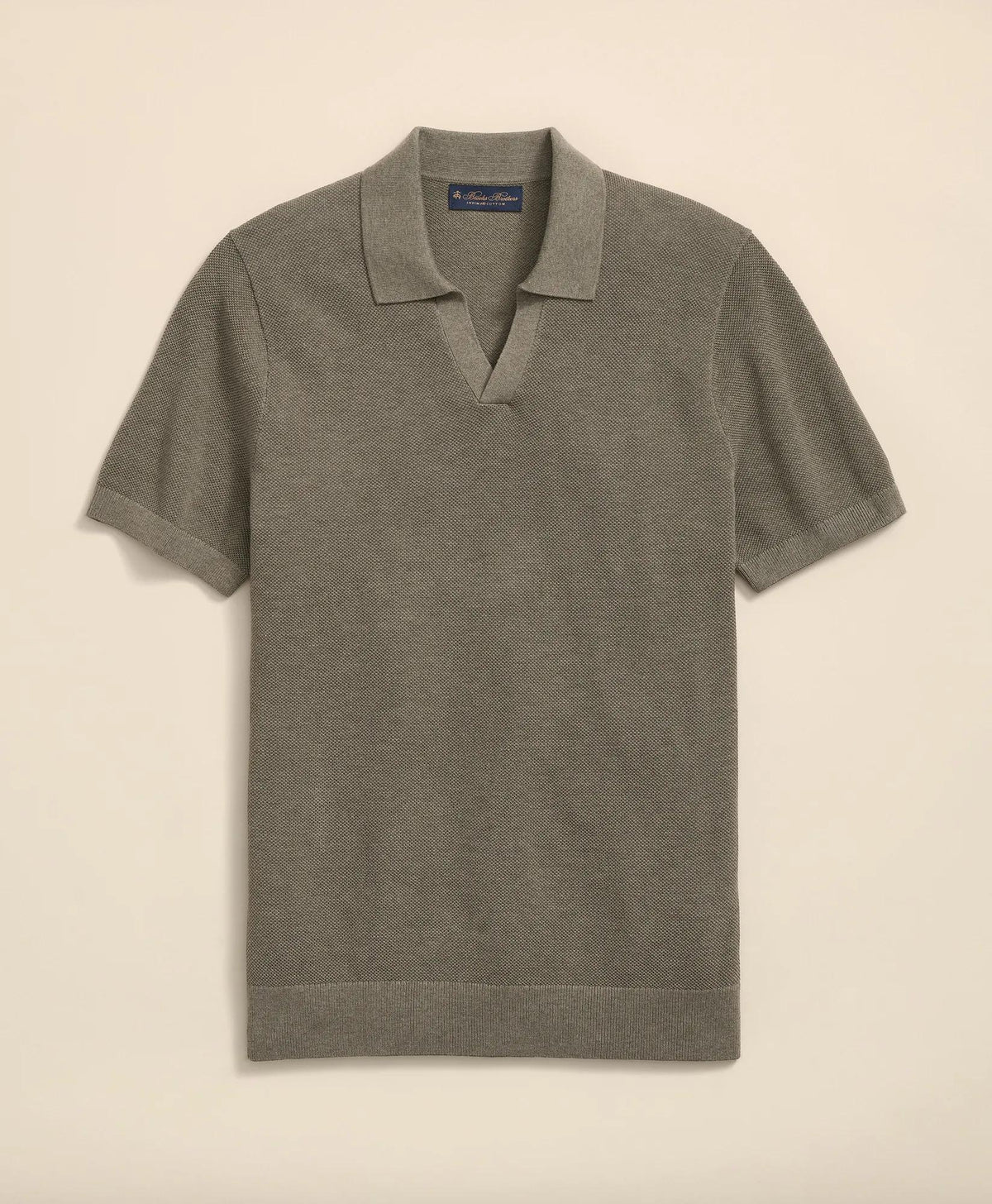 Supima® Cotton Pique Johnny Collar Sweater | Brooks Brothers on sale