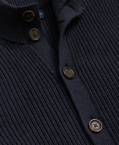 Supima® Cotton Ribbed Mock Neck Cardigan | Brooks Brothers sale