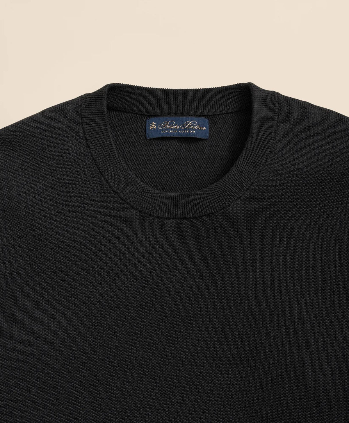 Supima® Cotton Pique Crewneck Sweater | Brooks Brothers outlet