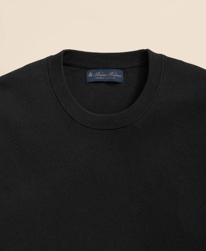 Supima® Cotton Pique Crewneck Sweater | Brooks Brothers outlet