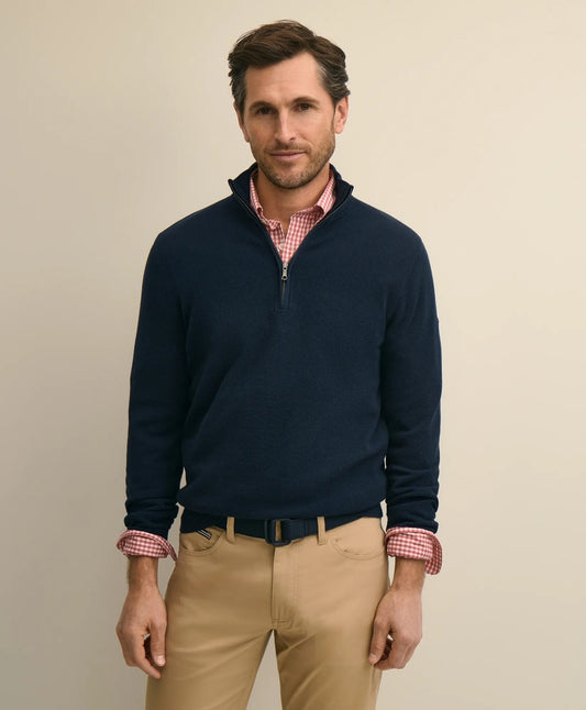 Supima® Cotton Pique Quarter-Zip Sweater | Brooks Brothers online shop