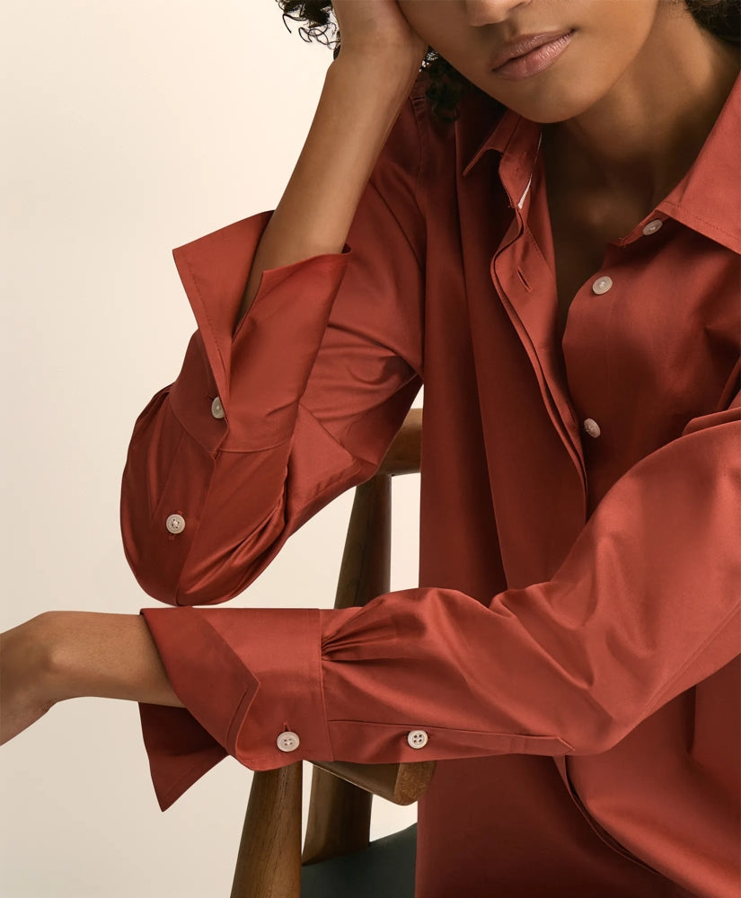 Supima® Cotton Sateen Relaxed Shirt | Brooks Brothers for sale