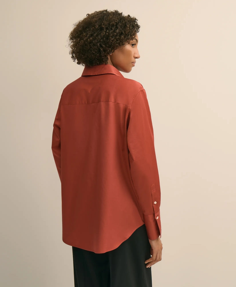 Supima® Cotton Sateen Relaxed Shirt | Brooks Brothers for sale