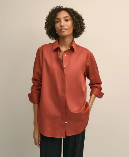 Supima® Cotton Sateen Relaxed Shirt | Brooks Brothers for sale