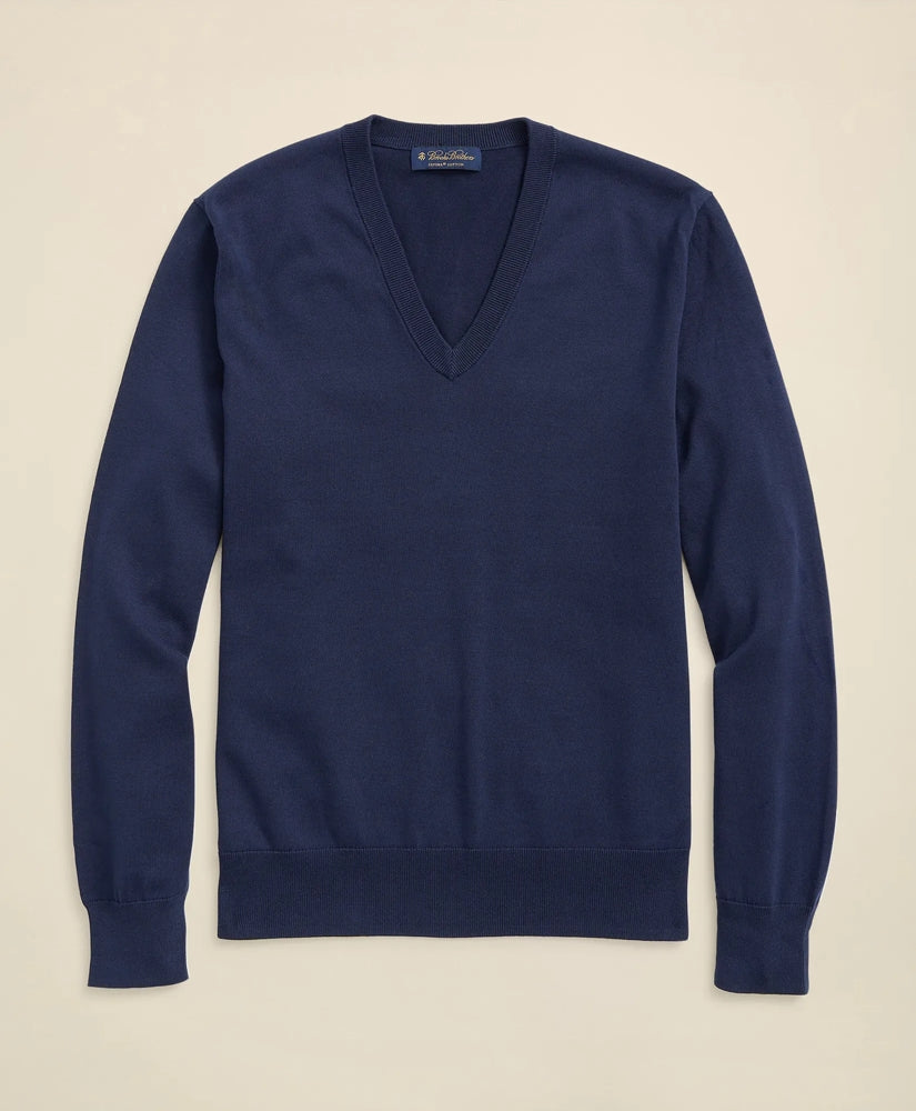 Supima® Cotton V-Neck Sweater | Brooks Brothers discount