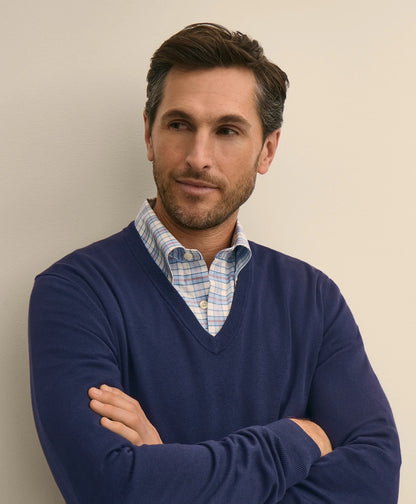 Supima® Cotton V-Neck Sweater | Brooks Brothers discount