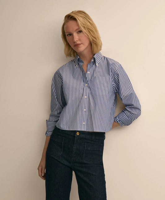 The Cropped Button-Down Shirt | Brooks Brothers online shop