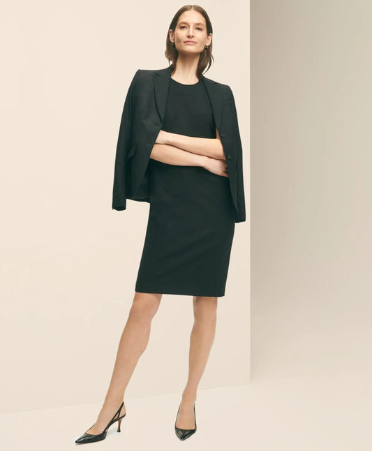 The Essentials Brooks Brothers Stretch Wool Sheath Dress | Brooks Brothers on sale