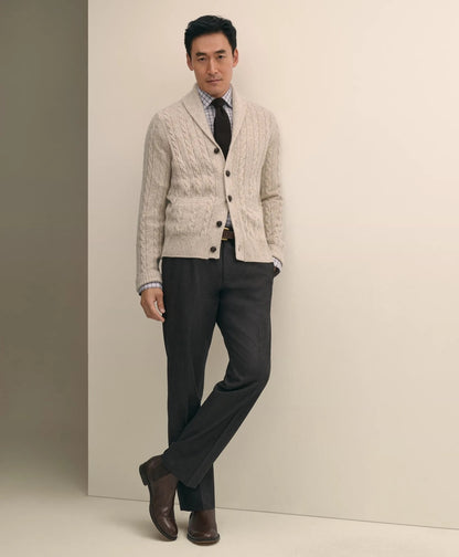 Traditional Fit Wool Flannel Dress Pants | Brooks Brothers for sale