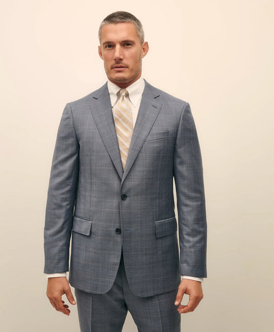 Traditional Fit Wool Overcheck 1818 Suit | Brooks Brothers outlet