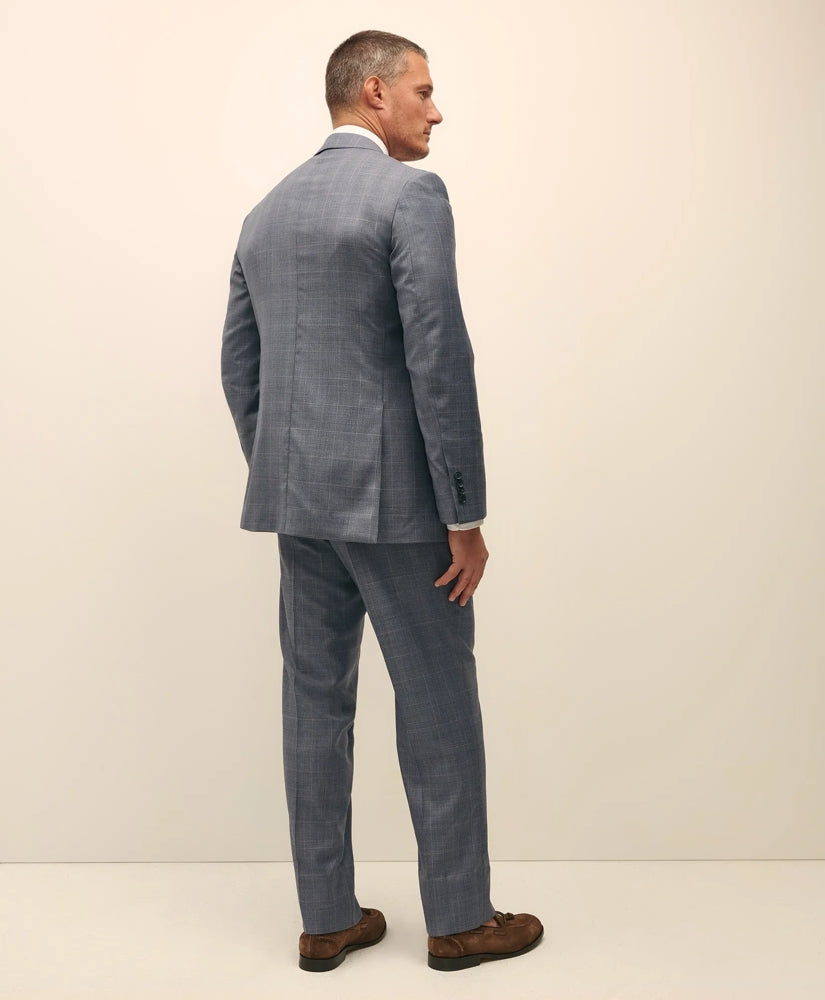 Traditional Fit Wool Overcheck 1818 Suit | Brooks Brothers outlet