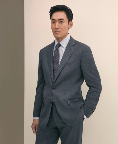 Traditional Fit Wool Windowpane 1818 Suit | Brooks Brothers on sale