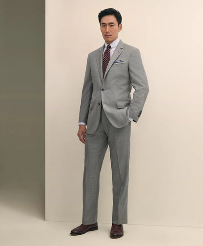 Traditional Fit Wool Sharkskin 1818 Suit | Brooks Brothers for sale