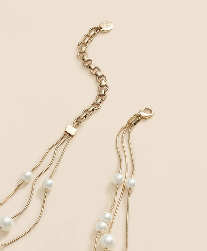 Triple Strand Faux-Pearl Necklace | Brooks Brothers for sale