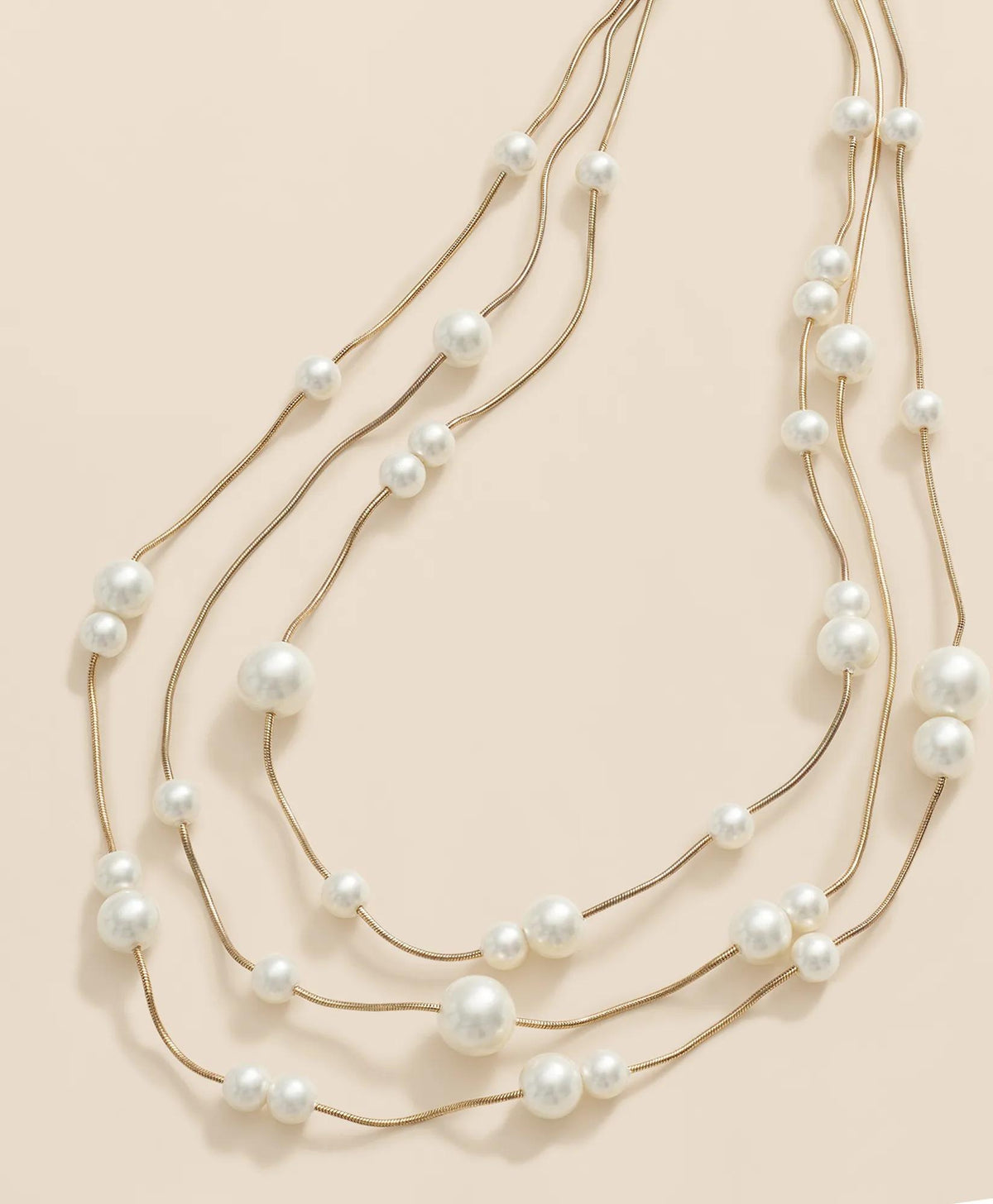 Triple Strand Faux-Pearl Necklace | Brooks Brothers for sale