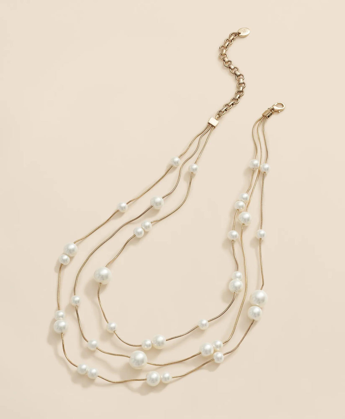 Triple Strand Faux-Pearl Necklace | Brooks Brothers for sale