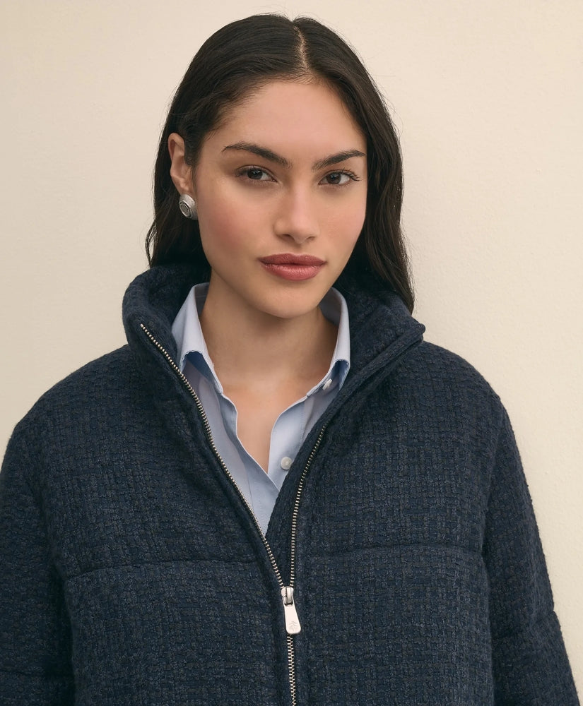 Tweed Short Puffer Jacket | Brooks Brothers discount