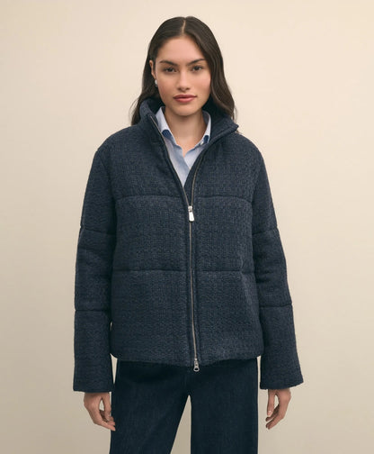 Tweed Short Puffer Jacket | Brooks Brothers discount