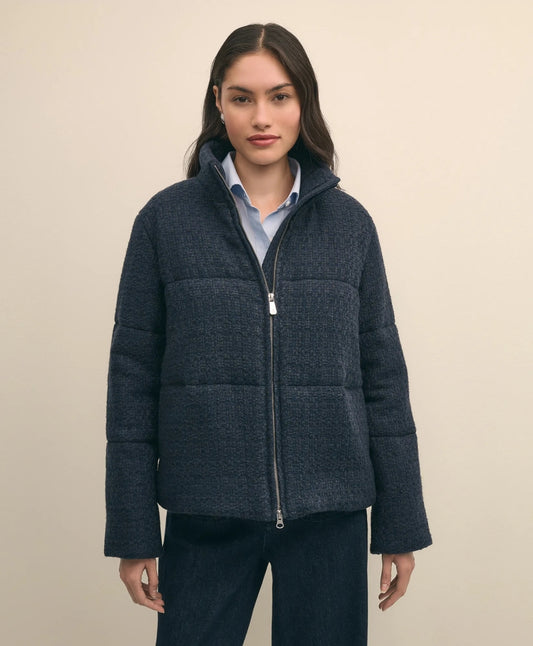 Tweed Short Puffer Jacket | Brooks Brothers discount