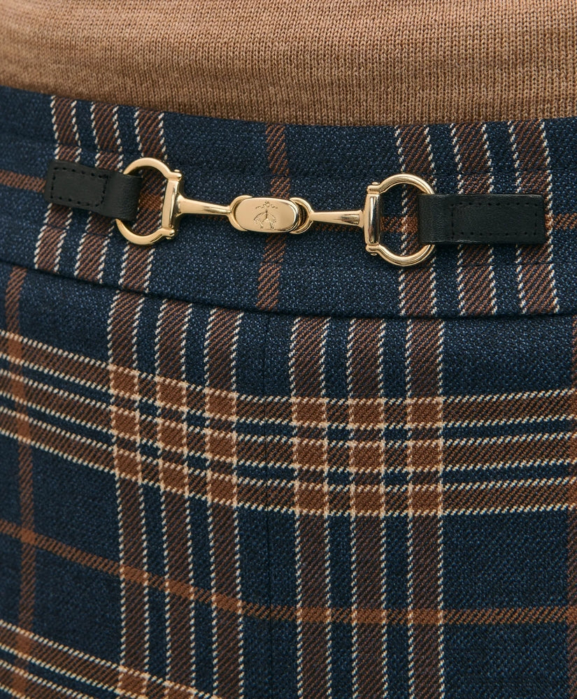 Twill Pleated Plaid Culottes | Brooks Brothers online shop