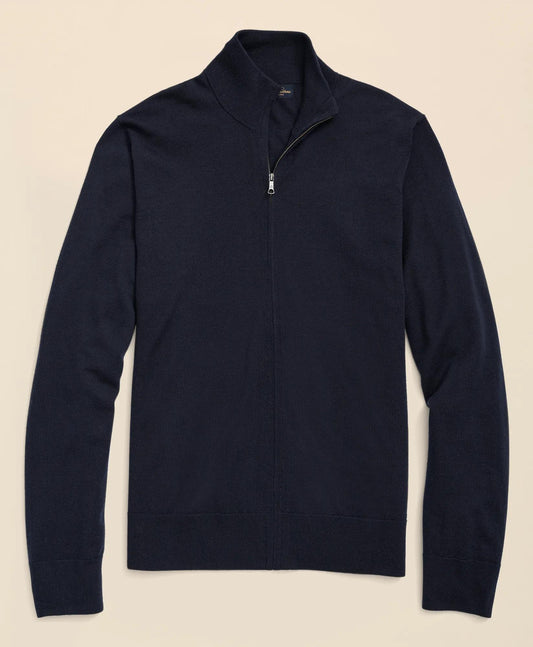Ultimate Merino Wool Full Zip Sweater | Brooks Brothers online shop
