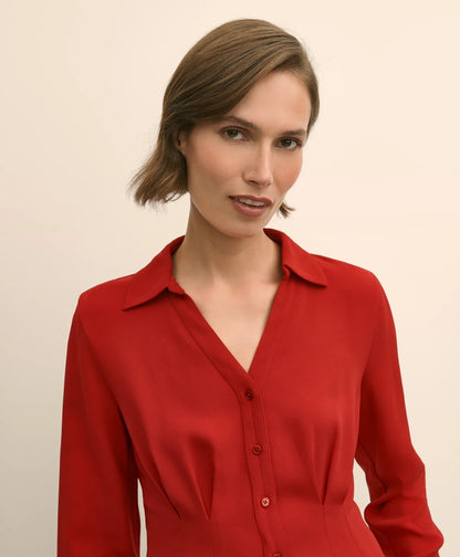 Viscose Peplum Blouse | Brooks Brothers sale