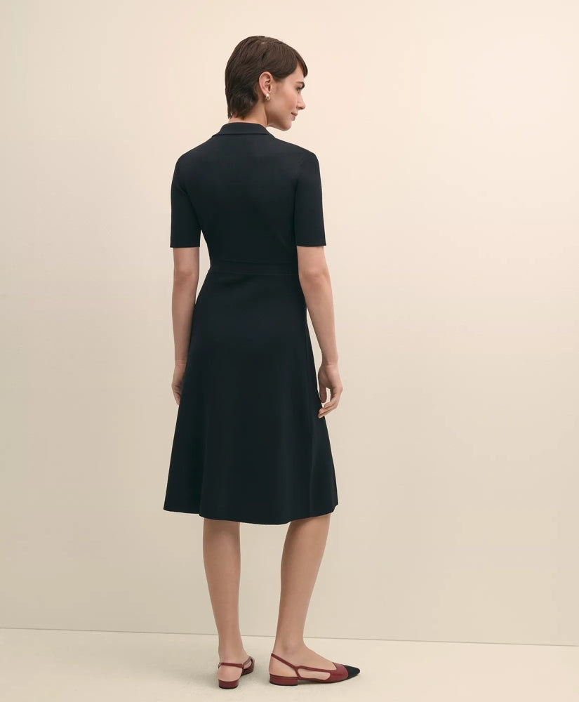 Viscose Polo Knit Dress | Brooks Brothers discount