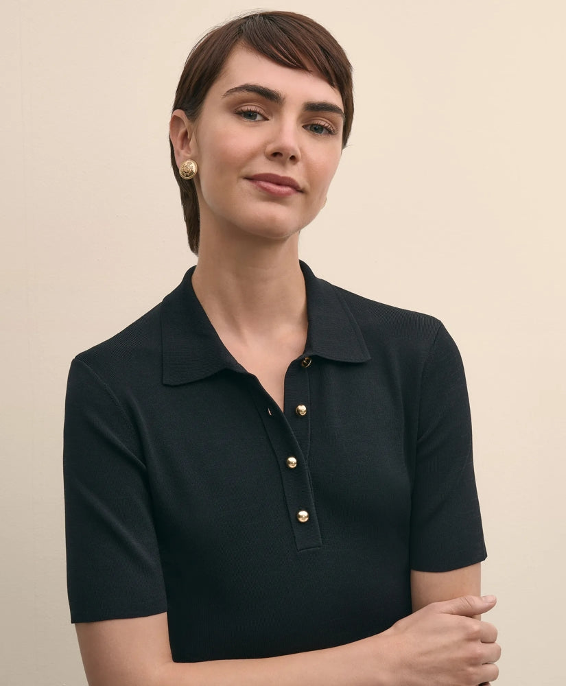 Viscose Polo Knit Dress | Brooks Brothers discount