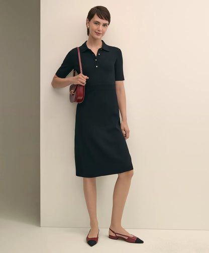 Viscose Polo Knit Dress | Brooks Brothers discount