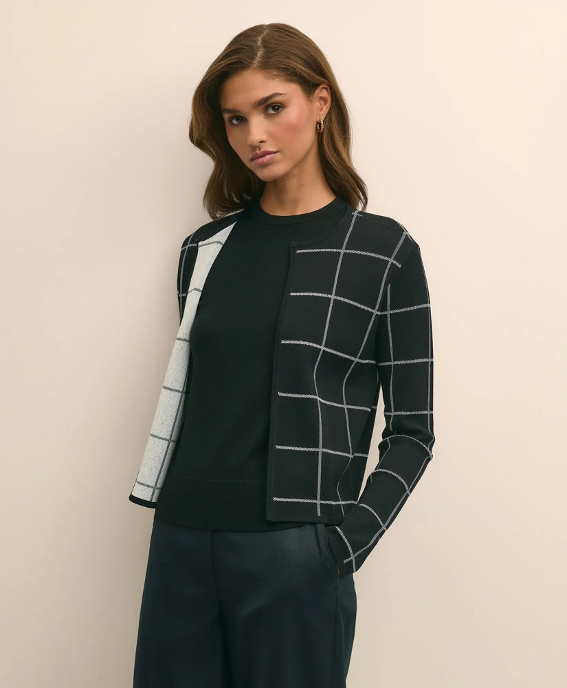 Windowpane Open Cardigan | Brooks Brothers sale