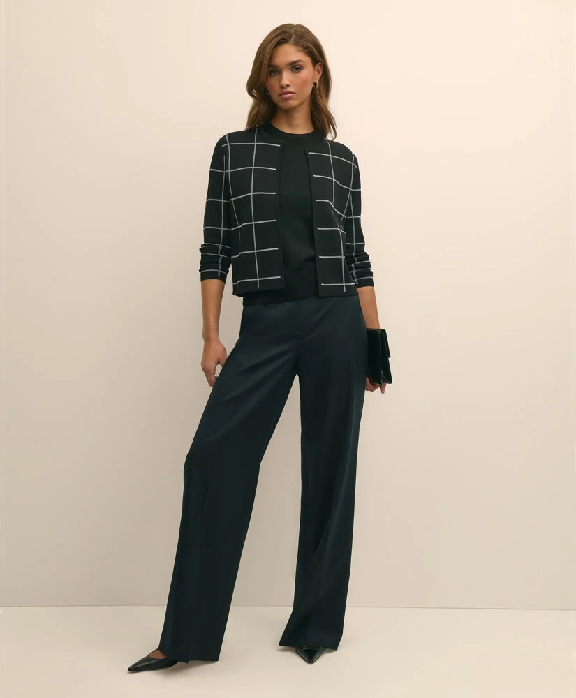 Windowpane Open Cardigan | Brooks Brothers sale
